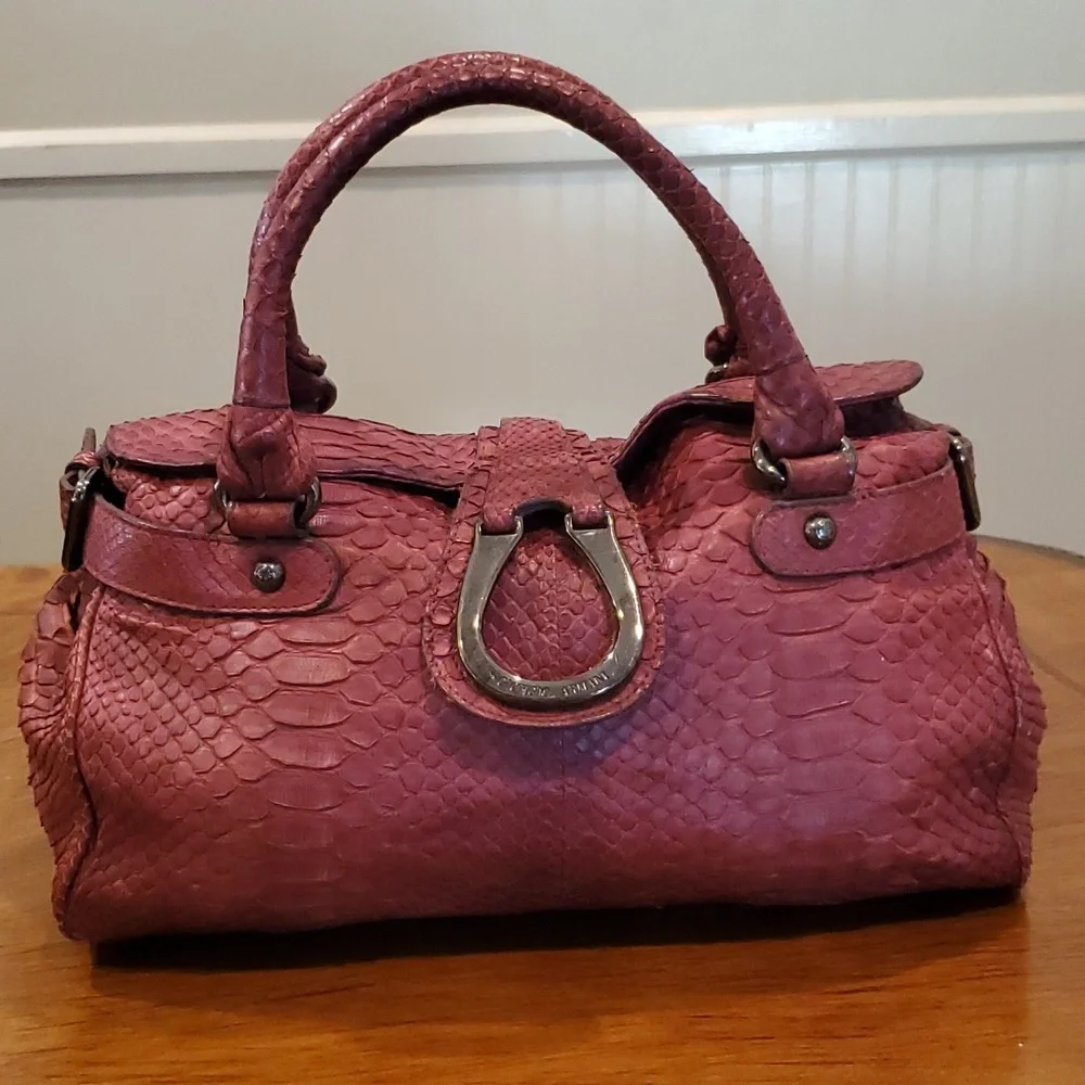 Giorgio Armani python skin bag